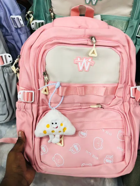 Kids  3D School Bag pinky